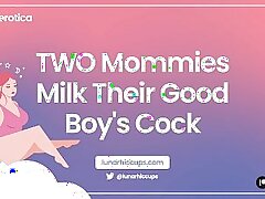 ASMR две мамочки молоко их хорошего члена мальчика аудио ролевые игры мокрые звуки две девушки втроем