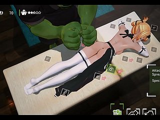 Orc rub-down [3D Hentai game] Ep.1 Oiled rub-down overhead strange elf