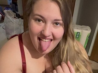 HOT bbw Fit together Blowjob Go for Cum!!  hither a smile