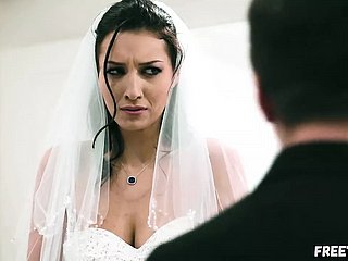 Bruid wordt voor het huwelijk geneukt entry-way broer van de bruidegom