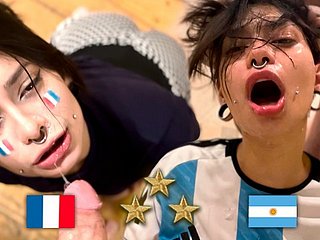 Juara Dunia Argentina, Aficionado Fucks French selepas Punch-line - Meg Substandard