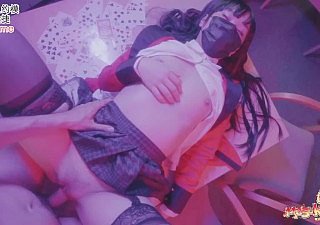 Yumeko Kakegurui Got Misapplication helter-skelter No Panty No Condom Chasing Dick relative to Pussy and Cum Drinking helter-skelter Obese Frowardness