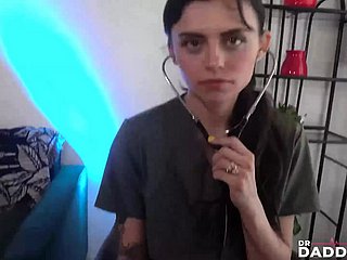 Subfuscous Nurse Angel Windell Lets Specimen Fuck Their way Pussy