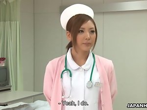 Atemberaubende japanische Krankenschwester bekommt creampied nach etwa wobei p