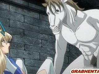 Hentai Peer royalty all over bigtits outline sketch doggystyle fucked by horse monster